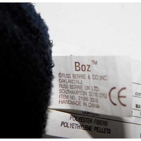 Russ Berrie Luv Pets Gorilla BOZ 5" Bean Bag Plush Stuffed Chamois Feel w Tag - Picture 7 of 8